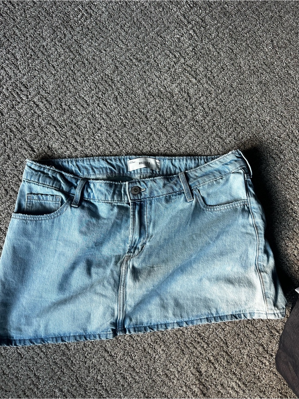Hollister Light Blue Denim Mini Skirt
